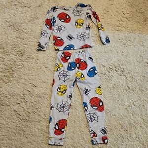 Marvel Spider-Man Kids Pajama Set - Gray and Black size 8